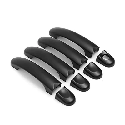Afbeelding van Zwarte Buitendeur Handvat Cover Voor VW Transporter T5 T6 Caddy Van noir mat 8 stks Set