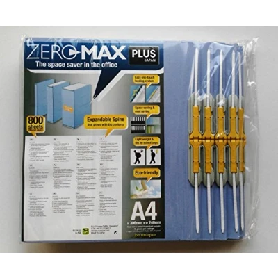 Afbeelding van PLUS Japan, Zero Max ruimtebesparende map in blauw, 10 stuks (1x mappen)