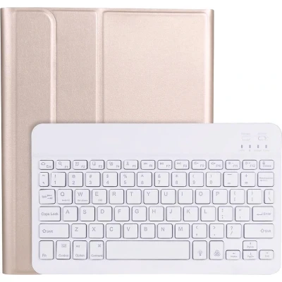 Afbeelding van iPad Pro 2021 (11 Inch) hoes Bluetooth Toetsenbord verlichting Goud