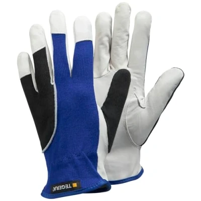 Afbeelding van Ejendals leren handschoen Tegera 12, maat 10, 1 stuks, blauw/wit/zwart, 12 10