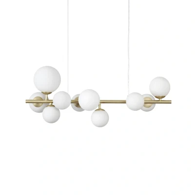 Afbeelding van Ideallux Ideal Lux Perlage hanger lengte 81cm messing/wit