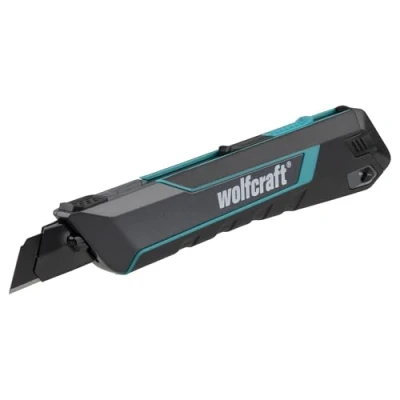 Afbeelding van wolfcraft Afbreekmes PRO SAFETY, 18 mm 4290000 Extra scherp professioneel mes met optimale ergonomie voor links en rechtshandigen