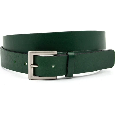 Afbeelding van JV Belts Sportieve groene jeansriem heren en dames riem cm breed Echt Taille: 95cm Totale lengte riem: 110cm