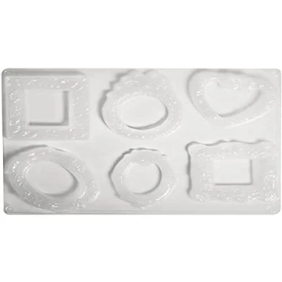 Afbeelding van Rayher Hobby 36008000 gietvorm fotolijst, 6 motieven, 6,5 8 cm, afmeting 23,2 x 18,3 cm
