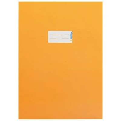 Afbeelding van HERMA 19747 Penseelenveloppen A4 karton oranje, 10 stuks, schriften met tekstveld van stevig en extra sterk papier, set voor schoolschriften, gekleurd
