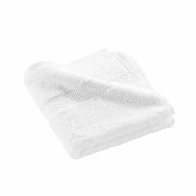 Afbeelding van douceur d&#039;intérieur, Handdoek (50 x 90 cm) Elegance Wit, 100% Katoen Effen