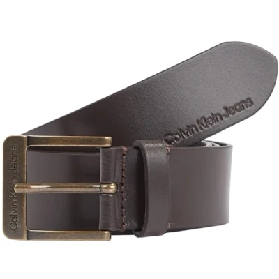 Afbeelding van Calvin Klein Jeans Heren klassieke LTHR riem 40 mm vast, Bitter Bruin, 130, 130