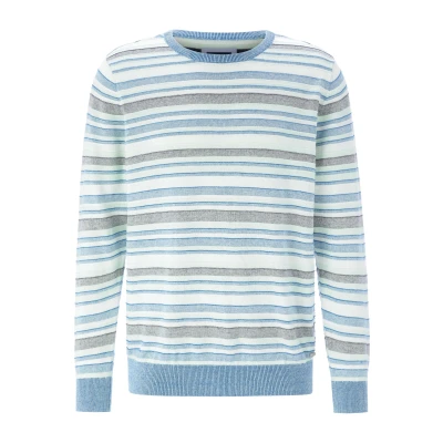 Afbeelding van Babista Trui, Heren, Maat: Medium, Blau gestreift
