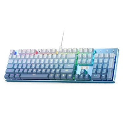 Afbeelding van Redragon K556 SE RGB LED Backlit Bedraad Mechanisch Gaming Toetsenbord, Aluminium Base, 104 Toetsen Verbeterde Socket, Hot Swap Lineaire Stille Rode Schakelaar, Gradiënt Blauw