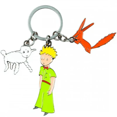Afbeelding van Petit jour sleutelhanger de kleine prins met vos en schaap
