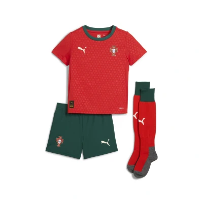 Afbeelding van Puma Portugal FPF HOME Minikit Unisex SET Voetbalshirt Land voor kinderen, Maat: 98, Sport red/sugared almond