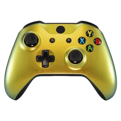 Afbeelding van eXtremeRate Kameleon Groen Goud Front Behuizing Shell Voorplaat voor Xbox One X S Controller Model 1708 NIET Inbegrepen