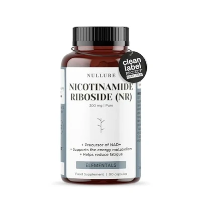 Afbeelding van Nullure Nicotinamide Riboside (NR) Precursor van NAD + 300mg +99% zuiverheid Veganistisch Anti vermoeidheid · veroudering Metabolisme Energie NMN Alternatief 90 caps (3 maanden)