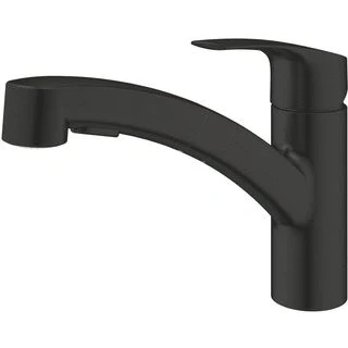 Afbeelding van Grohe eurosmart keukenmengkraan lage uitloop uittrekbare dual spray matte black 303052431