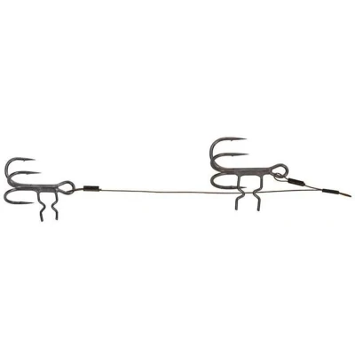 Afbeelding van Fox Rage Strike Point Double Stinger Maat : 18 &amp; 7cm 1 2 Hooks 18kg 40lb Wire