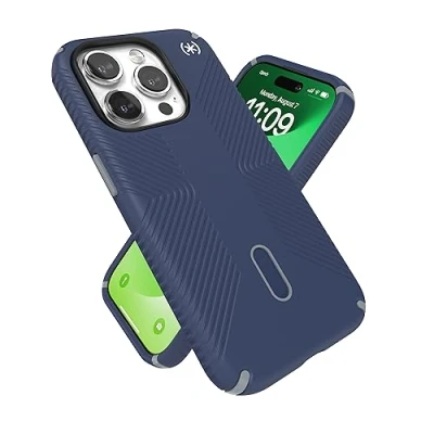 Afbeelding van Speck, Presidio2 Grip Click Lock hoesje Geschikt voor Apple iPhone 15 Pro, Marineblauw