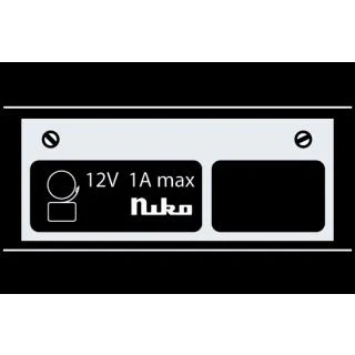 Afbeelding van Niko toegangscontrole standaard deurbel 12v 1a incl lamp zwart aluminium 05 540