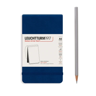 Afbeelding van Leuchtturm1917 A6 Pocket Notitieblok Blanco Navy