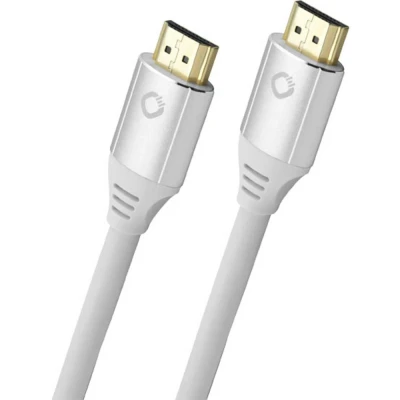 Afbeelding van Oehlbach HDMI gecertificeerd 2.1 [1x stekker 1x stekker] 0.75 meter Wit