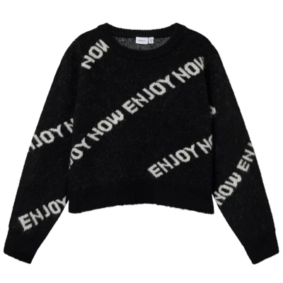 Afbeelding van Name it Langarm Trui voor kinderen, Maat: 146/152, Black