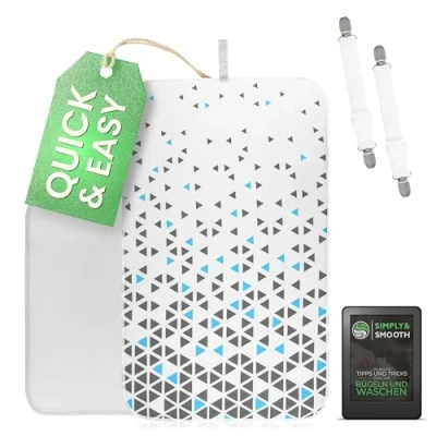 Afbeelding van SimplySmooth Strijkmat 100x60 Voor Op Tafel Als Alternatief De Strijkplank Hittebestendige Strijkdeken Met Spanners, Strijkbeschermdoek En E Book Extreem Slipvaste Reis