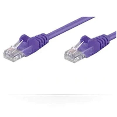 Afbeelding van CAT5e UTP netwerkkabel 0,5 m U/UTP (UTP) violet (0,5 m, opnemen (UTP), RJ 45, violet)
