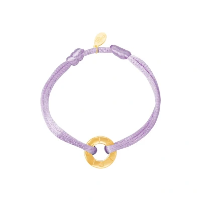 Afbeelding van Bracelet color cord Yehwang Armband One size Goud/Lila