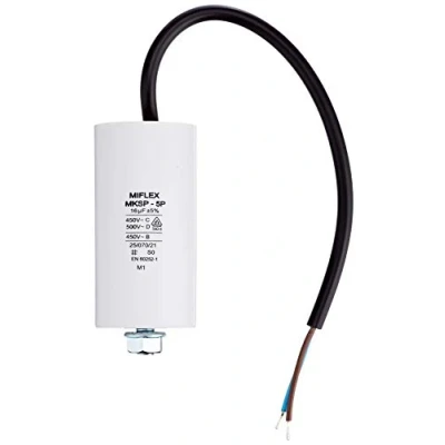 Afbeelding van condensator motor 16µF 450V 40x78mm kabel M8; Miflex ; 16uF