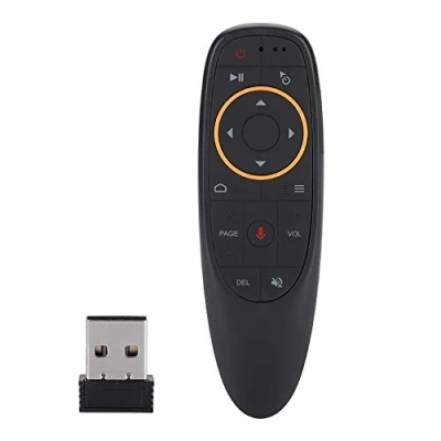 Afbeelding van 2.4G draadloze afstandsbediening, Bewinner 17 toetsen voice air muis toetsenbord afstandsbediening voor Smart TV/Android TV Set top Boxes/PC, ingebouwde 6 assige gyroscoop