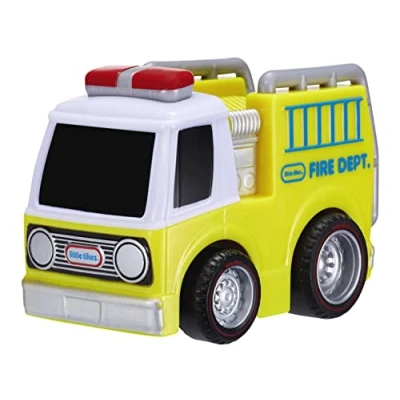Afbeelding van Little Tikes My First Cars Crazy Fast Series 2 Gele brandweerwagen Terugtrek voertuig gaat tot 15m Realistisch ontwerp, gemakkelijk vast te houden Moedigd verbeelding aan 2+ jaar