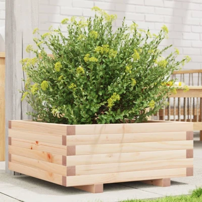 Afbeelding van Plantenbak 60x60x26,5 cm massief grenenhout