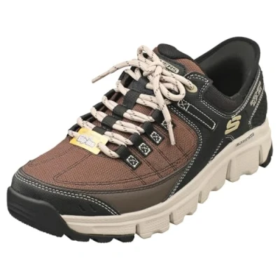 Afbeelding van Skechers Heren Handsfree Slip ins Summits op Sneaker, Bruin Synthetisch/Mesh/Taupe Trim, 7 UK, Synthetisch Mesh Taupe 41 EU
