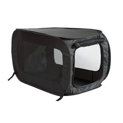 Afbeelding van Beatrice Home Fashions Draagbaar, inklapbaar, pop up reisdierenkennel, 32,5&quot; L x 19&quot; B 18&quot; H, zwart