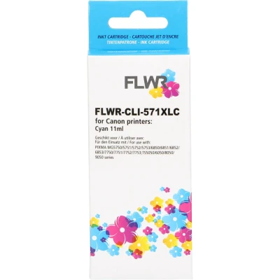 Afbeelding van FLWR Inktcartridge / CLI 571XL Cyaan Geschikt voor Canon