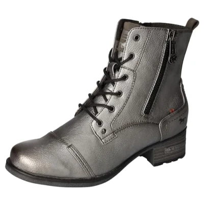 Afbeelding van Mustang Dames 1229 513 veterlaarzen, zilver, 38 EU, EU