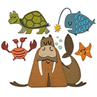 Afbeelding van Sizzix Thinlits Die 665378 Onder De Zee #2 Colorize door Tim Holtz 23 Pack, Multicolor, One Size