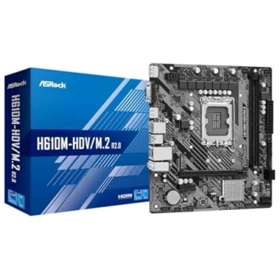 Afbeelding van Asrock H610M HDV/M.2 R2.0 moederbord Intel H610 LGA 1700 micro ATX