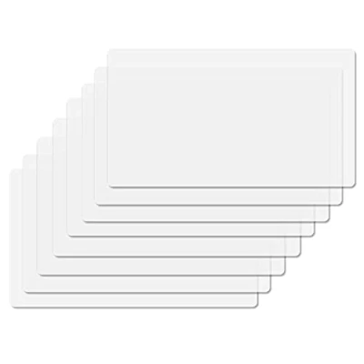 Afbeelding van SWAWIS placemats, afwasbaar, transparant, melkachtig wit, kunststof, tafelonderzetters, antislip, hittebestendig, waterdicht, plastic, voor eettafel