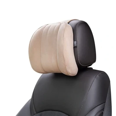 Afbeelding van Forbell auto nekkussen hoofdsteun, geheugenschuim hoofdsteun kussen, kussen voor ontspannen hoofdspieren en verlichten (beige)