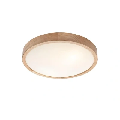 Afbeelding van Envostar plafondlamp Kris, Ø 37 cm, natuurlijk eikenhout