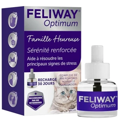Afbeelding van FELIWAY Optimum Anti stress voor katten complex van rustgevende feromonen verhoogde sereniteit 1 navulverpakking 30 dagen