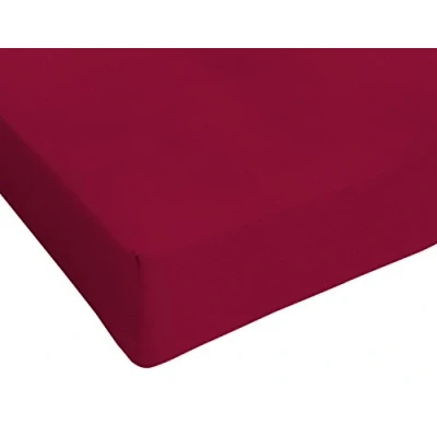 Afbeelding van Max color beddoek 25cm hoek, 100% katoen, bordeaux, klein dubbel