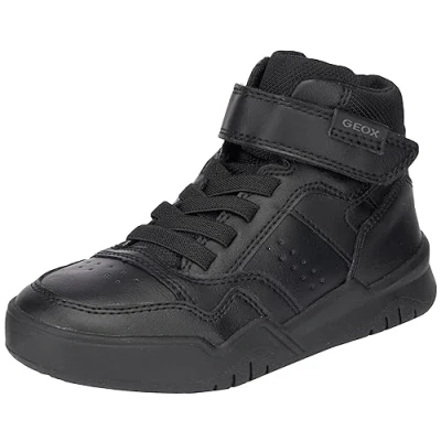 Afbeelding van Geox Perth BOY Sneakers hoog voor kinderen, Maat: 32, Black Imitatieleer/ textiel