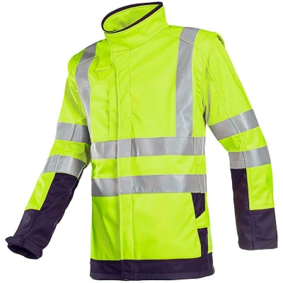 Afbeelding van Softshell Heatherton Geel/marine, Maat S per 5