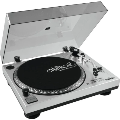 Afbeelding van Omnitronic BD 1380 Belt Drive Platenspeler met USB phono/line output Zilver