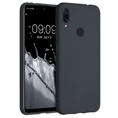 Afbeelding van kwmobile telefoonhoesje compatibel met Xiaomi Redmi Note 7 / Pro hoesje Zachte case voor smartphone Back cover in bosbesblauw