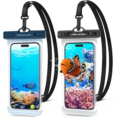 Afbeelding van UNBREAKcable Waterdicht telefoonzakje, 2 pack IPX8 universele waterdichte telefoonhoes droge tas voor iPhone 14 13 12 11 Pro Max XR X XS SE 2022 8 Plus Samsung S23 S22 Ultra S21 S10 Huawei P40 Mate 40