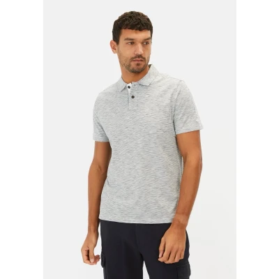Afbeelding van camel active Gemêleerd poloshirt met korte mouwen gemaakt van katoen Maat menswear 5XL Grijs