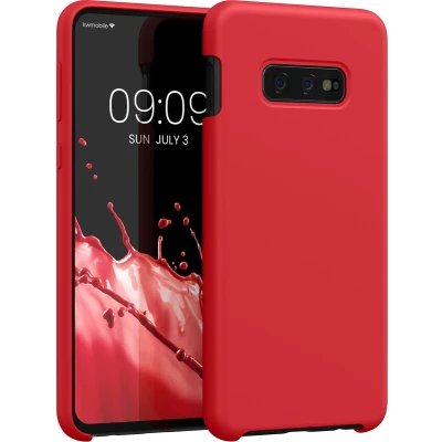 Afbeelding van kwmobile telefoonhoesje geschikt voor Samsung Galaxy S10e Hoesje met siliconen coating Smartphone case in awesome pink