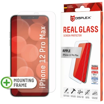 Afbeelding van Screenprotector Apple iPhone 12 Pro Max: Displex Real Glass 2D